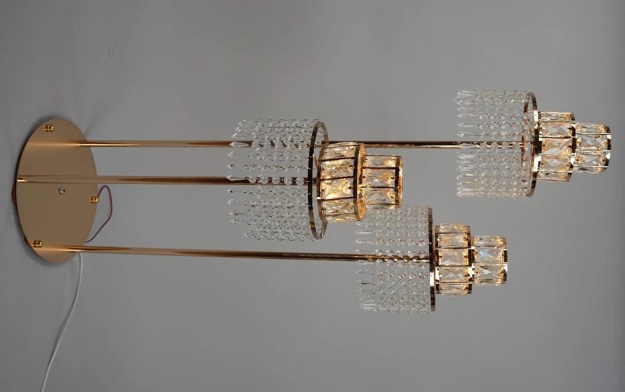 Metal Stand x 3 with Crystal Hanging 140cm